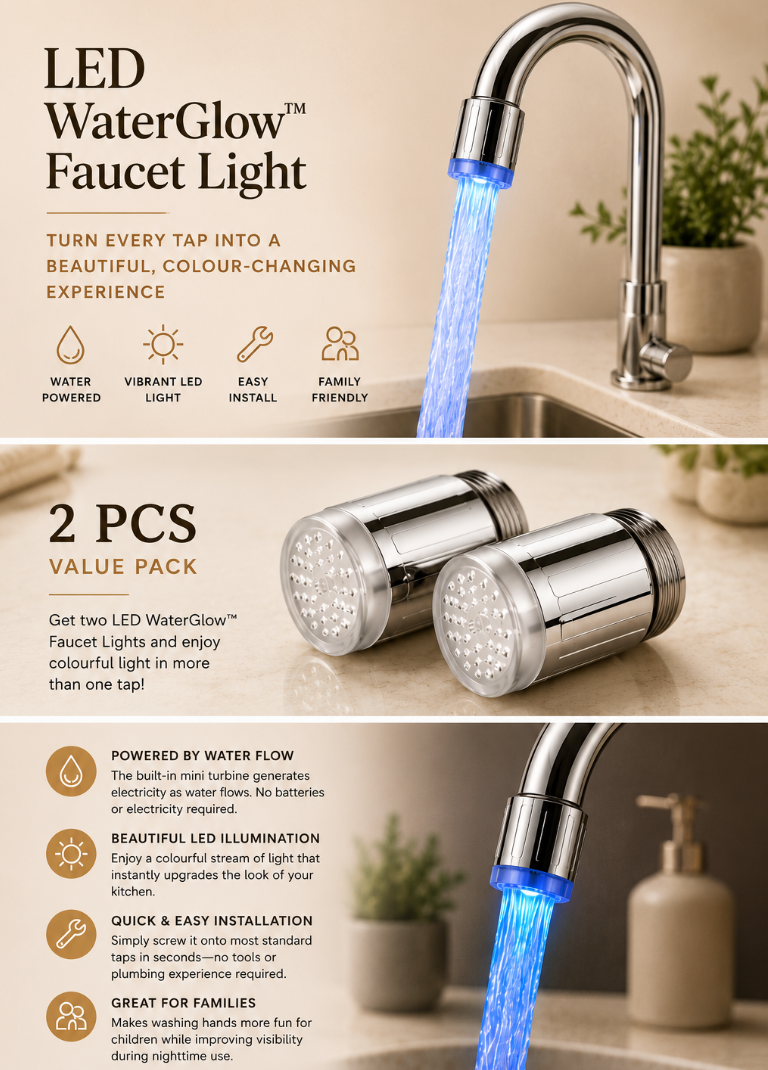 Trusted Finds LED WaterGlow™ Faucet Light (Set of 2)