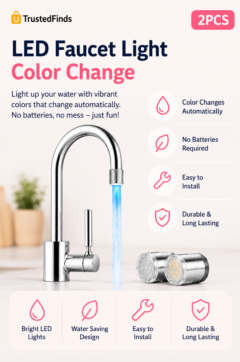 Trusted Finds LED WaterGlow™ Faucet Light (Set of 2)